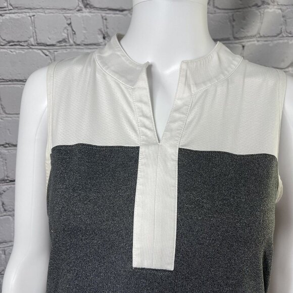 Tail Womens Medium Sleeveless Athletic Tank Golf Shirt Gray White - Picture 2 of 6